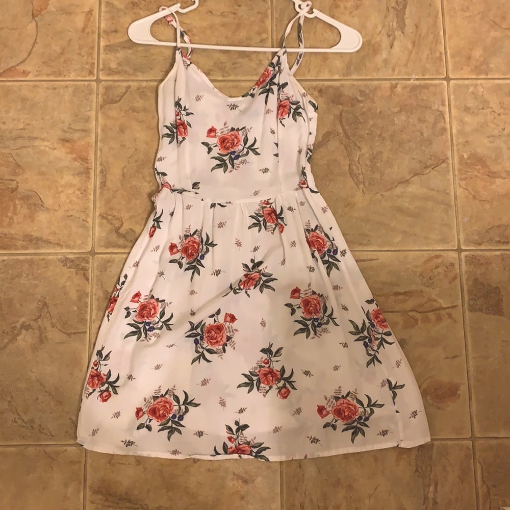 White floral dress